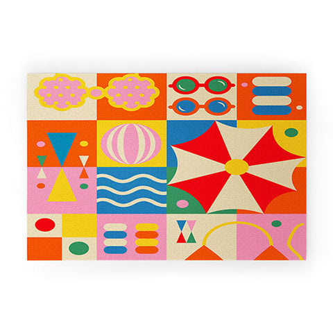 Jen Du Summer Beach Lifestyle Welcome Mat