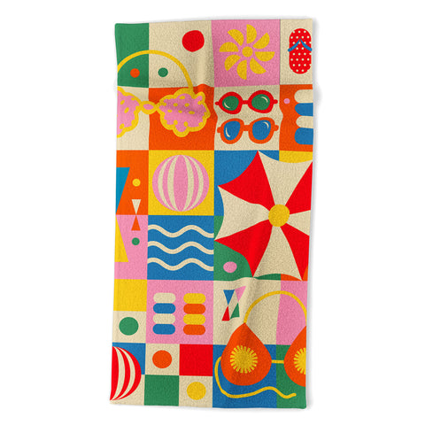 Jen Du Summer Beach Lifestyle Beach Towel