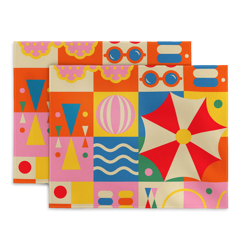 Jen Du Summer Beach Lifestyle Placemat