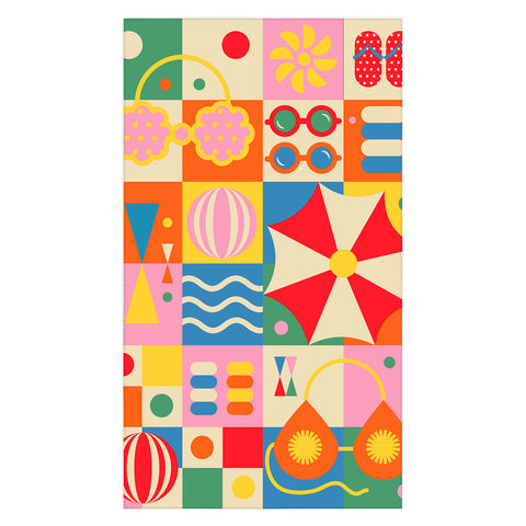 Jen Du Summer Beach Lifestyle Tablecloth
