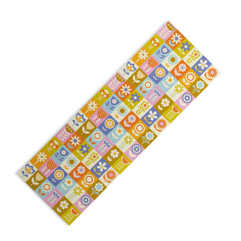 Jenean Morrison 60s Flower Grid Yoga Mat