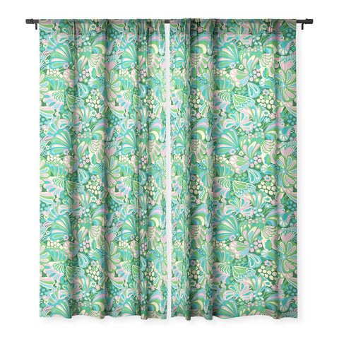 Jenean Morrison Abstract Butterfly Sheer Window Curtain