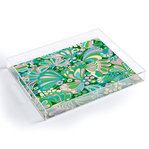 Jenean Morrison Abstract Butterfly Acrylic Tray