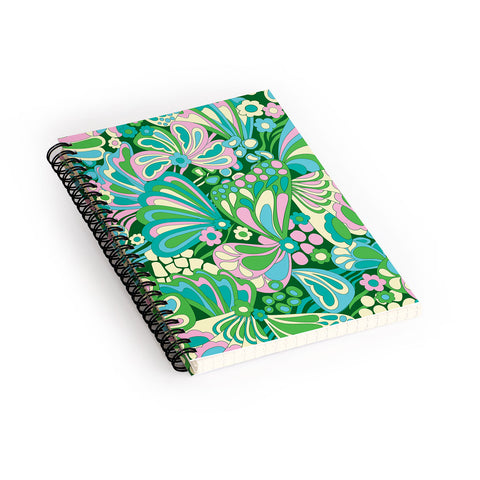 Jenean Morrison Abstract Butterfly Spiral Notebook