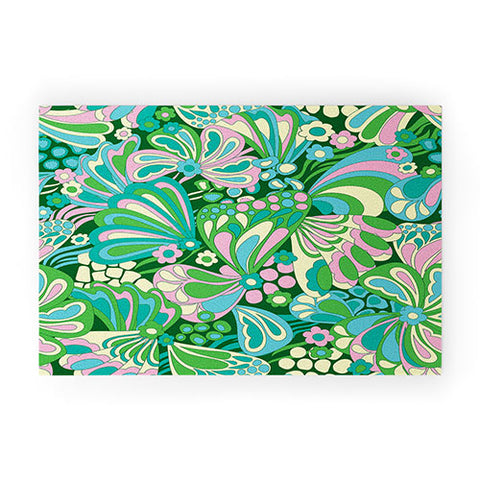 Jenean Morrison Abstract Butterfly Welcome Mat