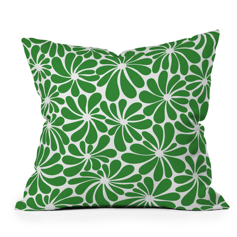 Jenean Morrison All Summer Long in Green Outdoor Throw Pillow