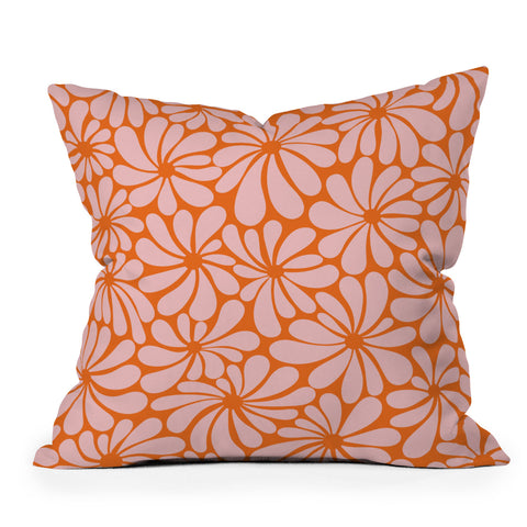 Jenean Morrison All Summer Long in Orange Outdoor Throw Pillow