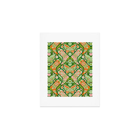 Jenean Morrison Boots and Butterflies Green Art Print