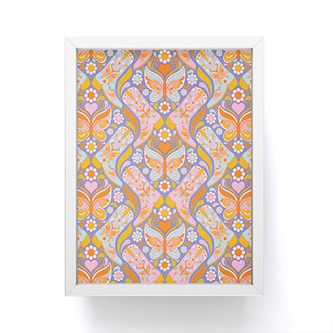 Jenean Morrison Boots and Butterflies Lilac Framed Mini Art Print
