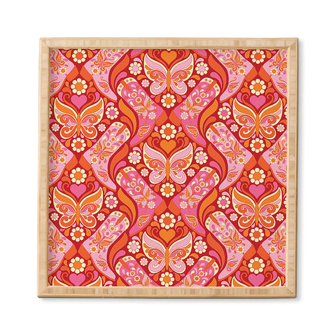 Jenean Morrison Boots and Butterflies Pink Framed Wall Art