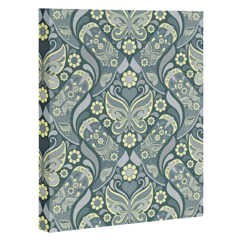 Jenean Morrison Boots and Butterflies Slate Art Canvas