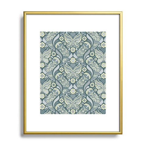 Jenean Morrison Boots and Butterflies Slate Metal Framed Art Print