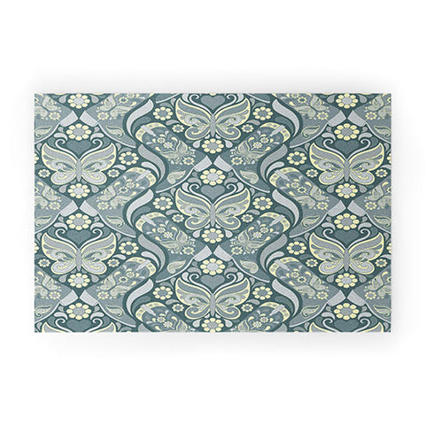 Jenean Morrison Boots and Butterflies Slate Welcome Mat