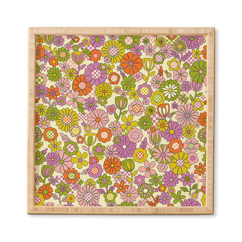 Jenean Morrison Checkered Past in Pink Framed Wall Art