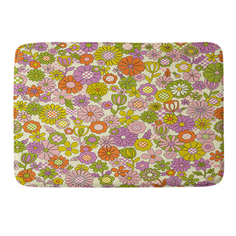 Jenean Morrison Checkered Past in Pink Memory Foam Bath Mat