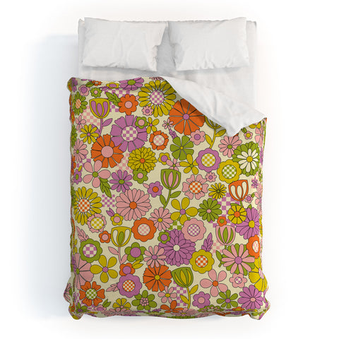 Jenean Morrison Checkered Past in Pink Duvet Cover