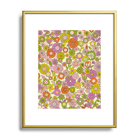 Jenean Morrison Checkered Past in Pink Metal Framed Art Print