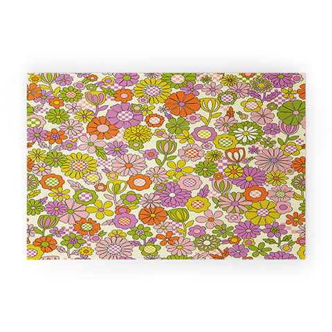 Jenean Morrison Checkered Past in Pink Welcome Mat