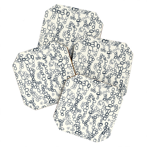 Jenean Morrison Circular Logic Beige Coaster Set