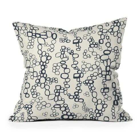 Jenean Morrison Circular Logic Beige Outdoor Throw Pillow