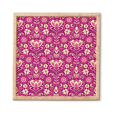 Jenean Morrison Climbing Floral Fuchsia Framed Wall Art