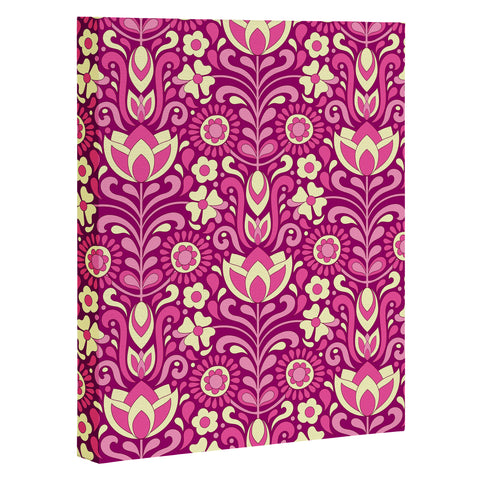 Jenean Morrison Climbing Floral Fuchsia Art Canvas