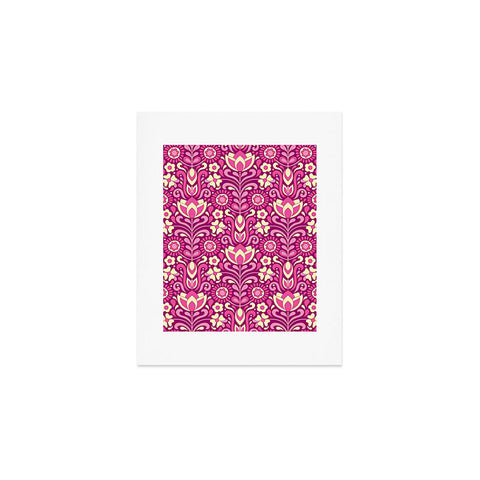Jenean Morrison Climbing Floral Fuchsia Art Print