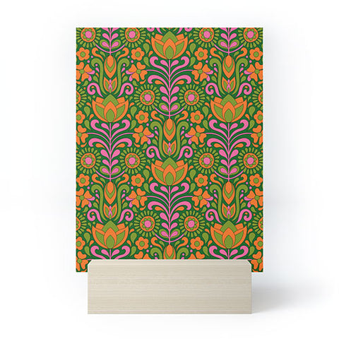 Jenean Morrison Climbing Floral Green Mini Art Print