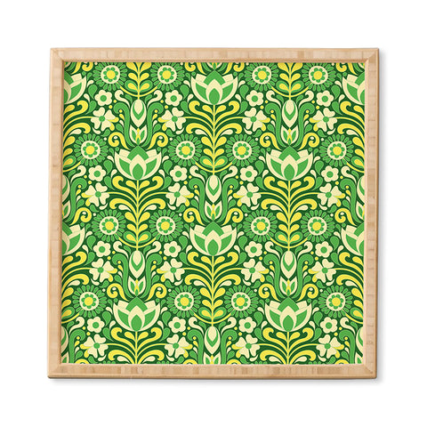 Jenean Morrison Climbing Floral Lemon Lime Framed Wall Art