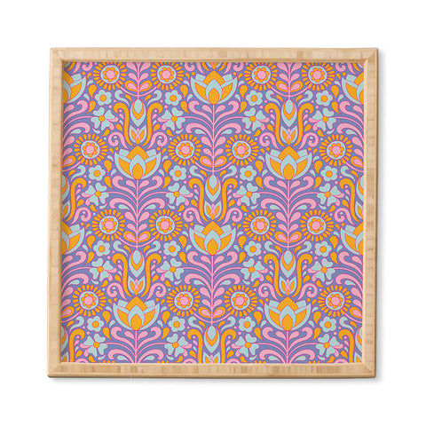 Jenean Morrison Climbing Floral Lilac Framed Wall Art