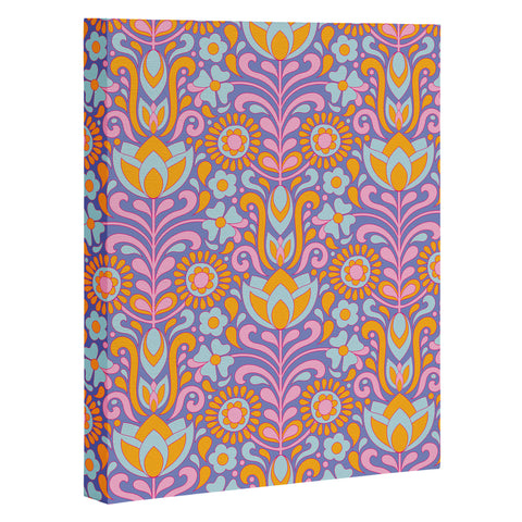 Jenean Morrison Climbing Floral Lilac Art Canvas