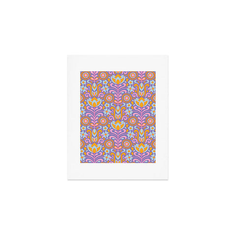 Jenean Morrison Climbing Floral Lilac Art Print
