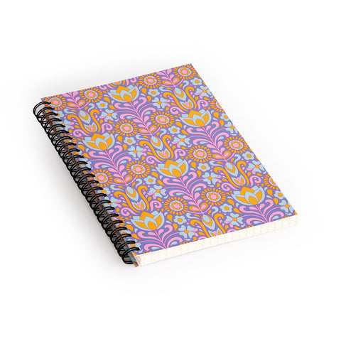 Jenean Morrison Climbing Floral Lilac Spiral Notebook