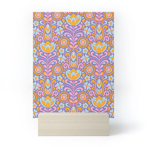 Jenean Morrison Climbing Floral Lilac Mini Art Print