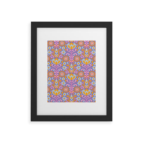 Jenean Morrison Climbing Floral Lilac Framed Art Print