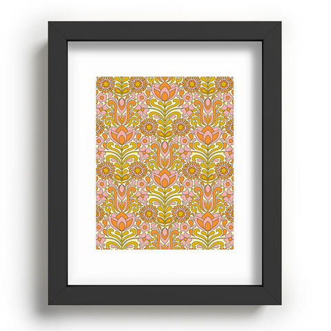 Jenean Morrison Climbing Floral Pink Recessed Framing Rectangle