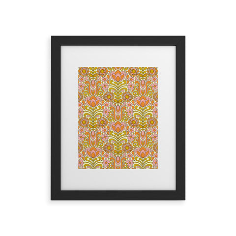 Jenean Morrison Climbing Floral Pink Framed Art Print