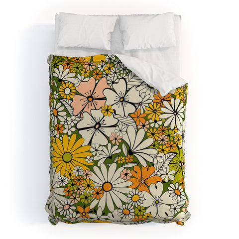 Jenean Morrison Counting Flowers in the 1960s Duvet Cover