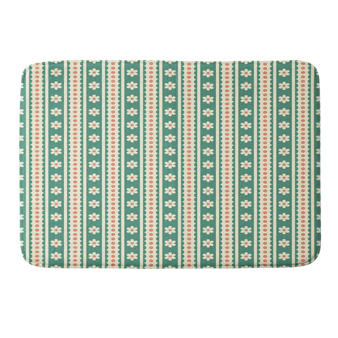 Jenean Morrison Feedsack Stripe Green Memory Foam Bath Mat