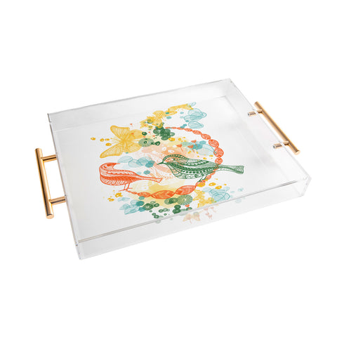 Jenean Morrison Flower and Flight Acrylic Tray