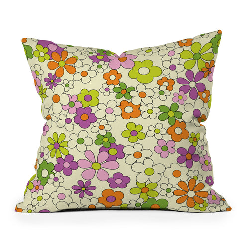 Jenean Morrison Happy Together in Lilac Outdoor Throw Pillow