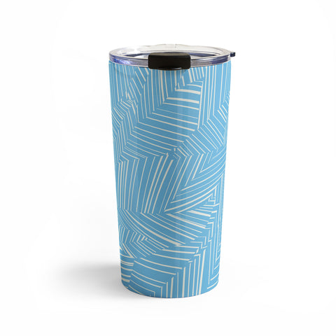 Jenean Morrison Line Break Blue Travel Mug