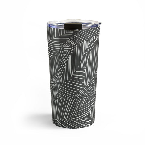 Jenean Morrison Line Break Dark Gray Travel Mug
