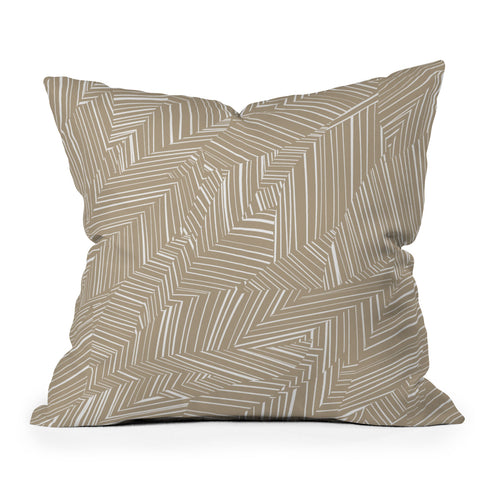 Jenean Morrison Line Break Sand Outdoor Throw Pillow