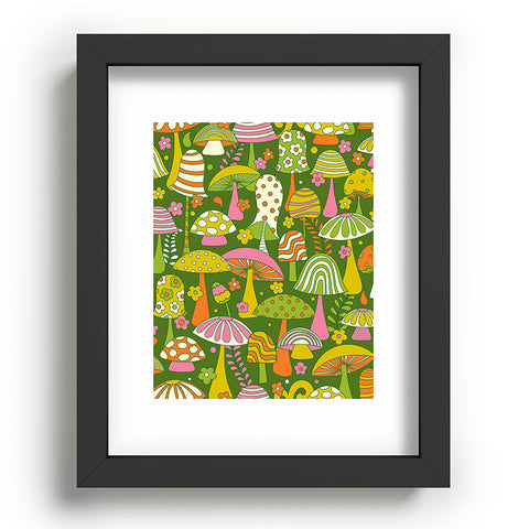 Jenean Morrison Many Mushrooms Recessed Framing Rectangle