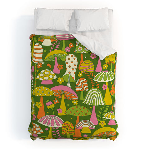 Jenean Morrison Many Mushrooms Duvet Cover
