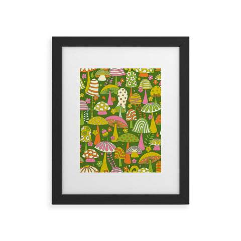 Jenean Morrison Many Mushrooms Framed Art Print