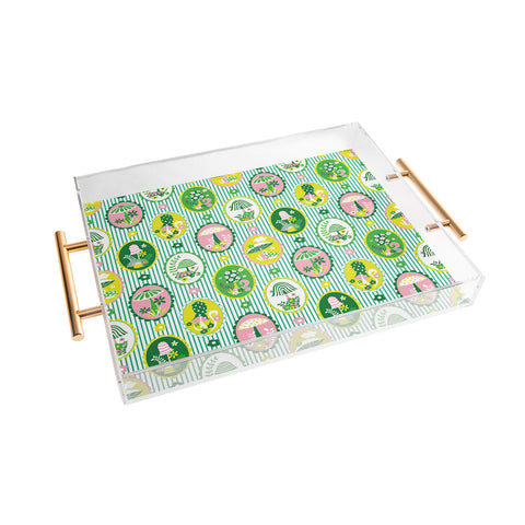 Jenean Morrison Mushroom Family Portraits Acrylic Tray