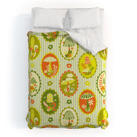 Jenean Morrison Mushroom Family Portraits II Duvet Cover