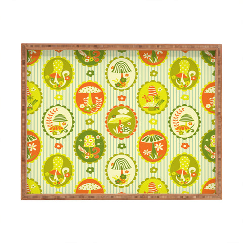 Jenean Morrison Mushroom Family Portraits II Rectangular Tray